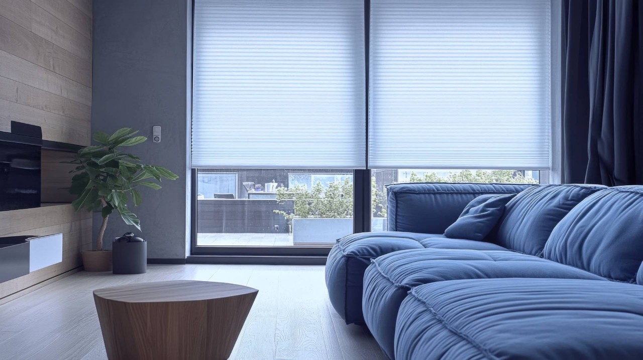 Cordless shades in a living room near Sedona and Anthem, AZ.