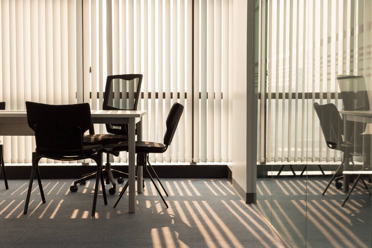 Commercial blinds in a business office near Sedona, AZ